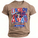T-shirt with dragon graphic saying "Dragon Me to the Altar Bachelor Party Bach Crew".