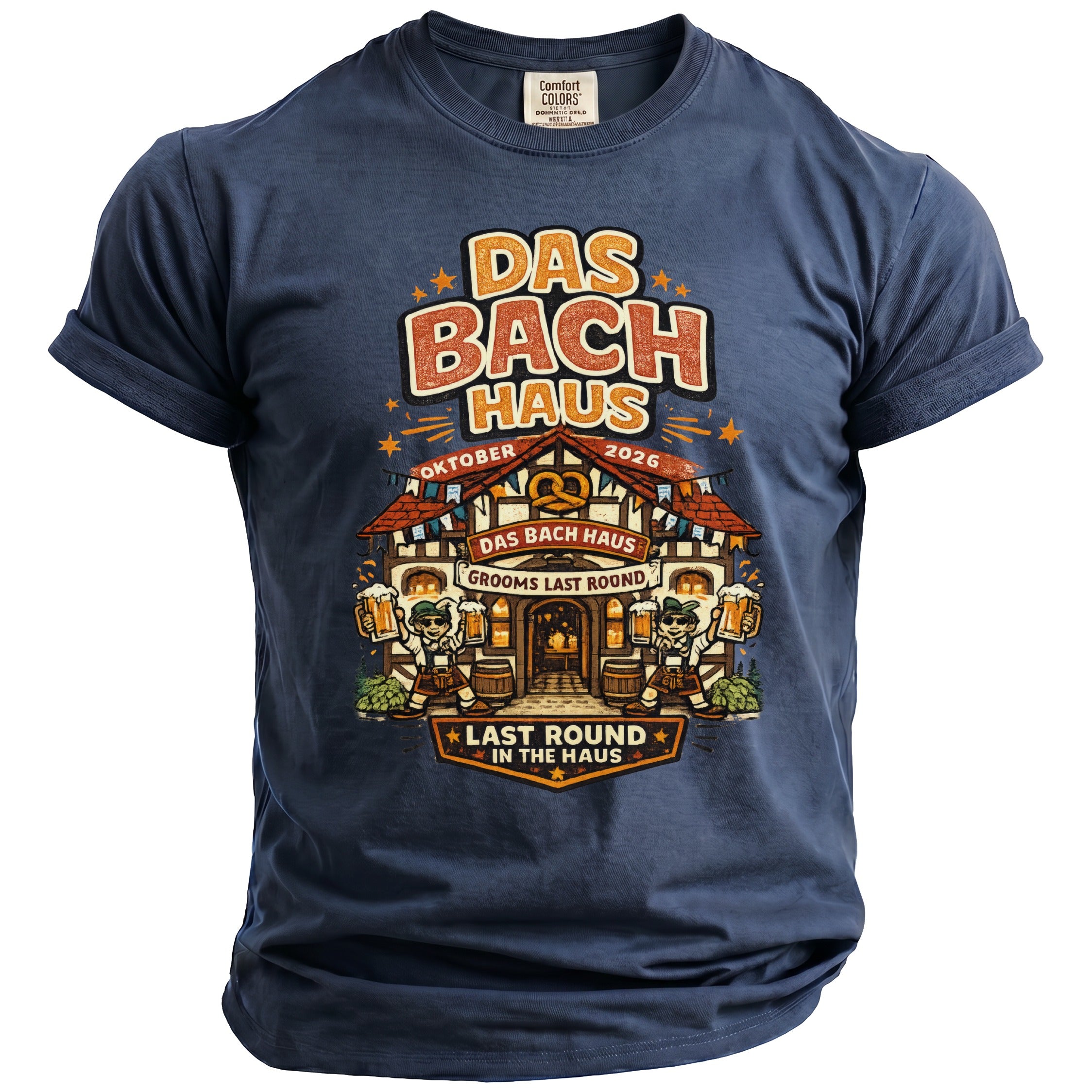 Bach Haus Bachelor Celebration T-Shirt - Midnight Gents
