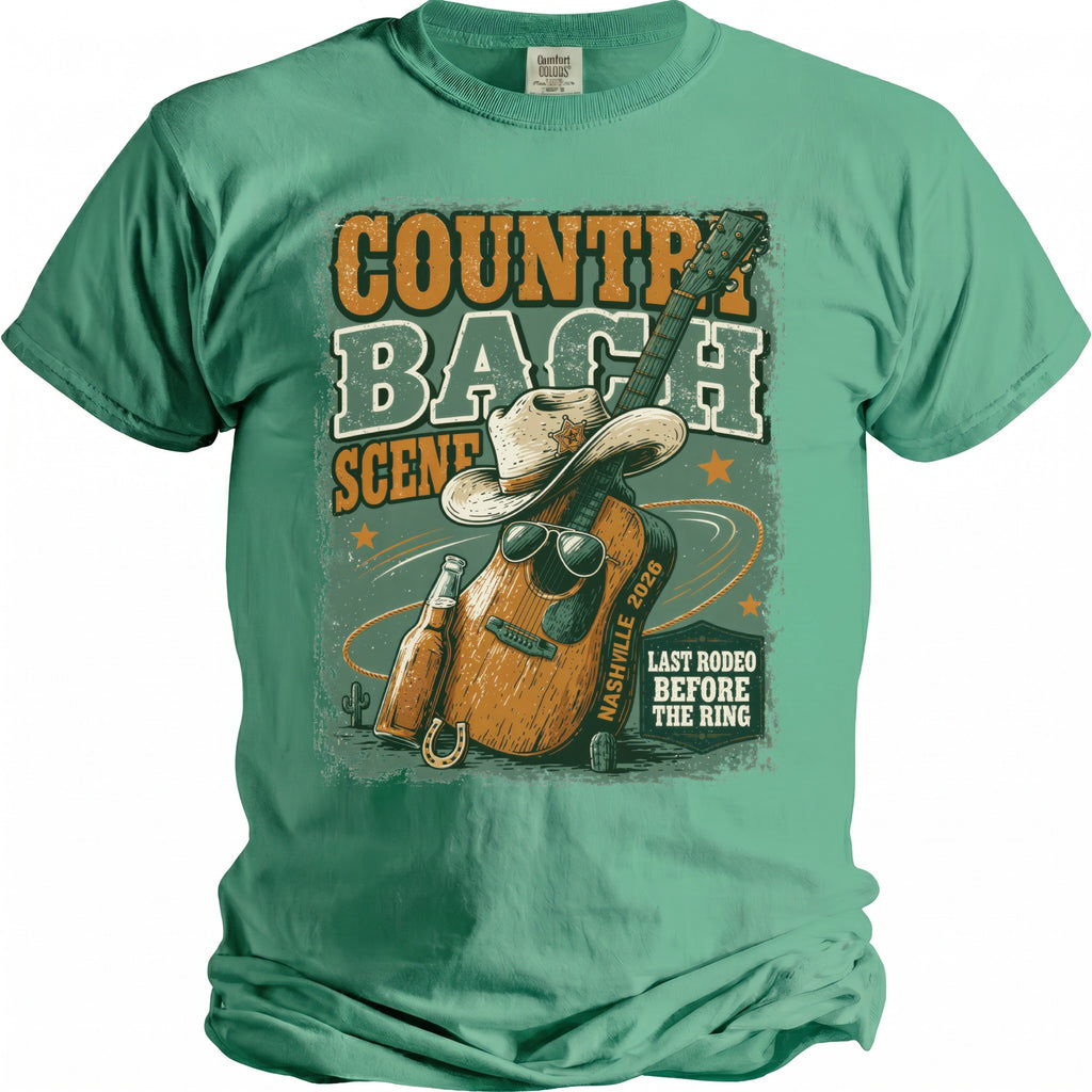 Country Bach Scene Nashville 2026 Last Rodeo Before The Ring text graphic.