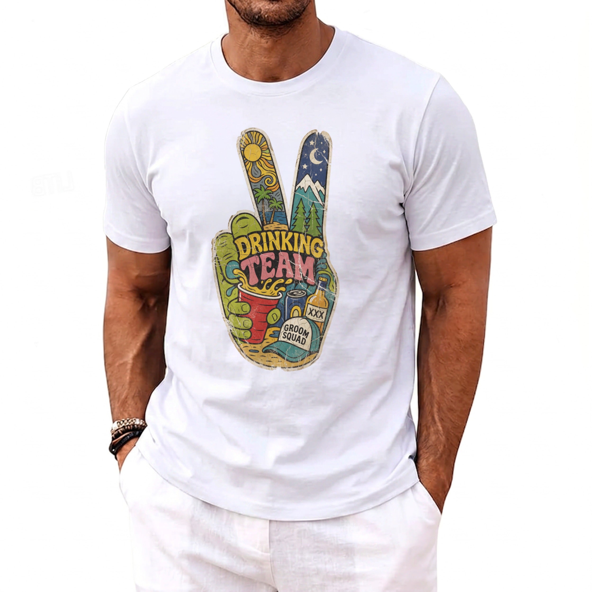 Drinking Team Bachelor T-Shirt - Midnight Gents