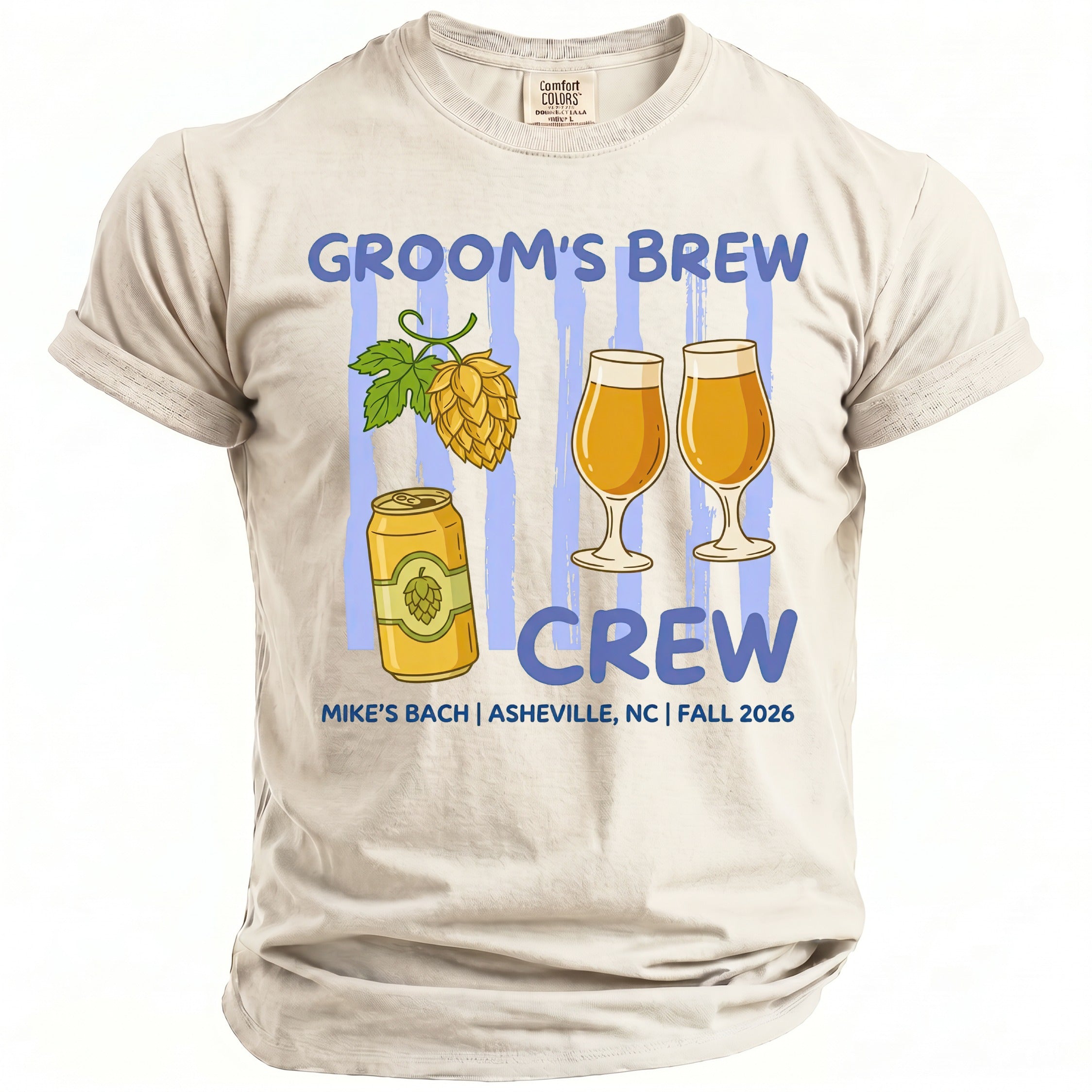 Groom's Brew Crew T-Shirt - Midnight Gents