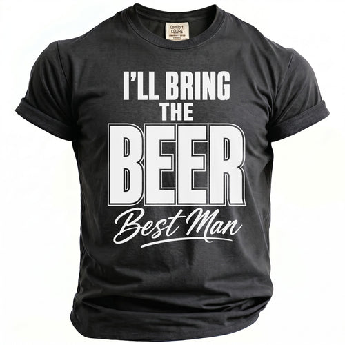 Best Man Beer T-Shirt - Midnight Gents