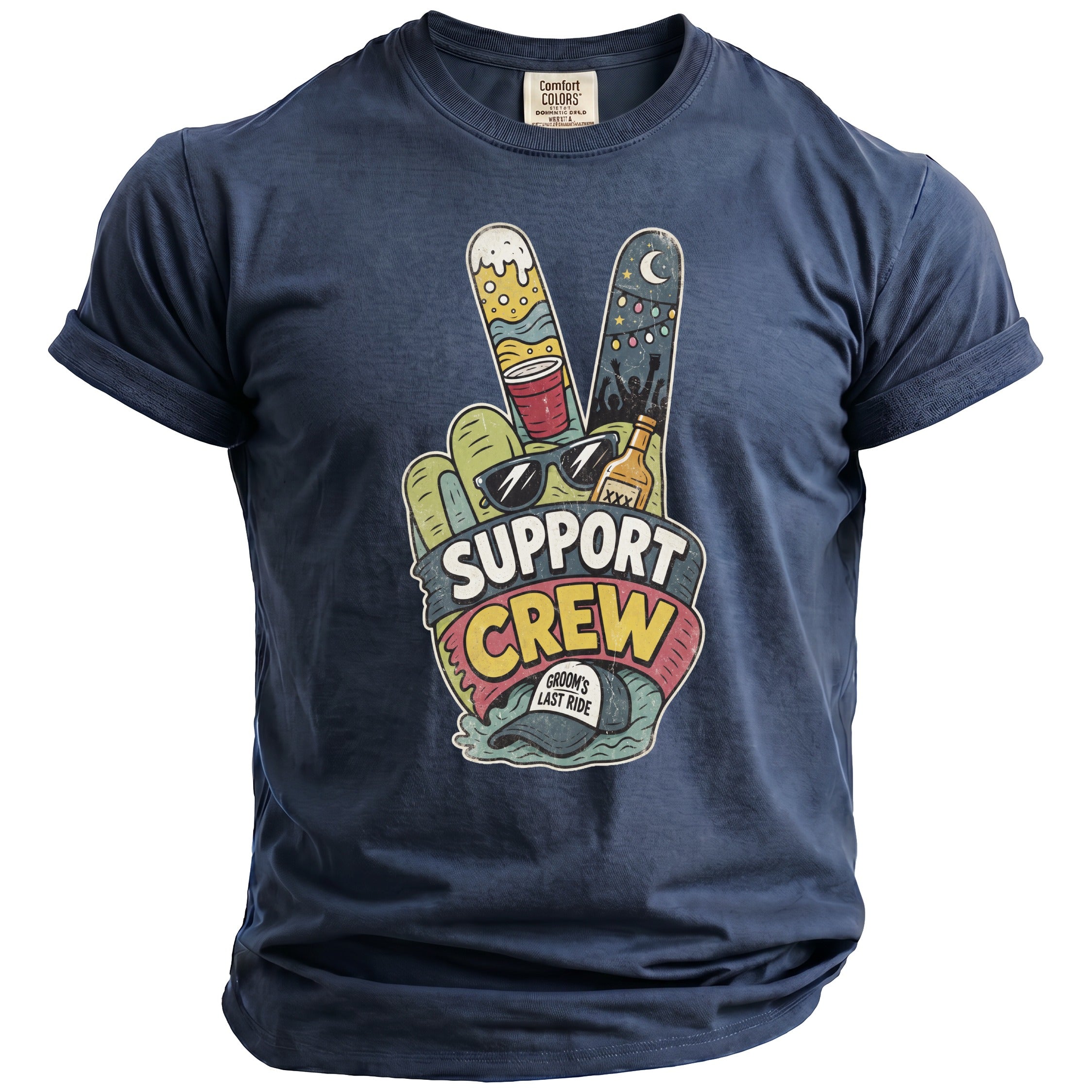 Support Crew Bachelor T-Shirt - Midnight Gents