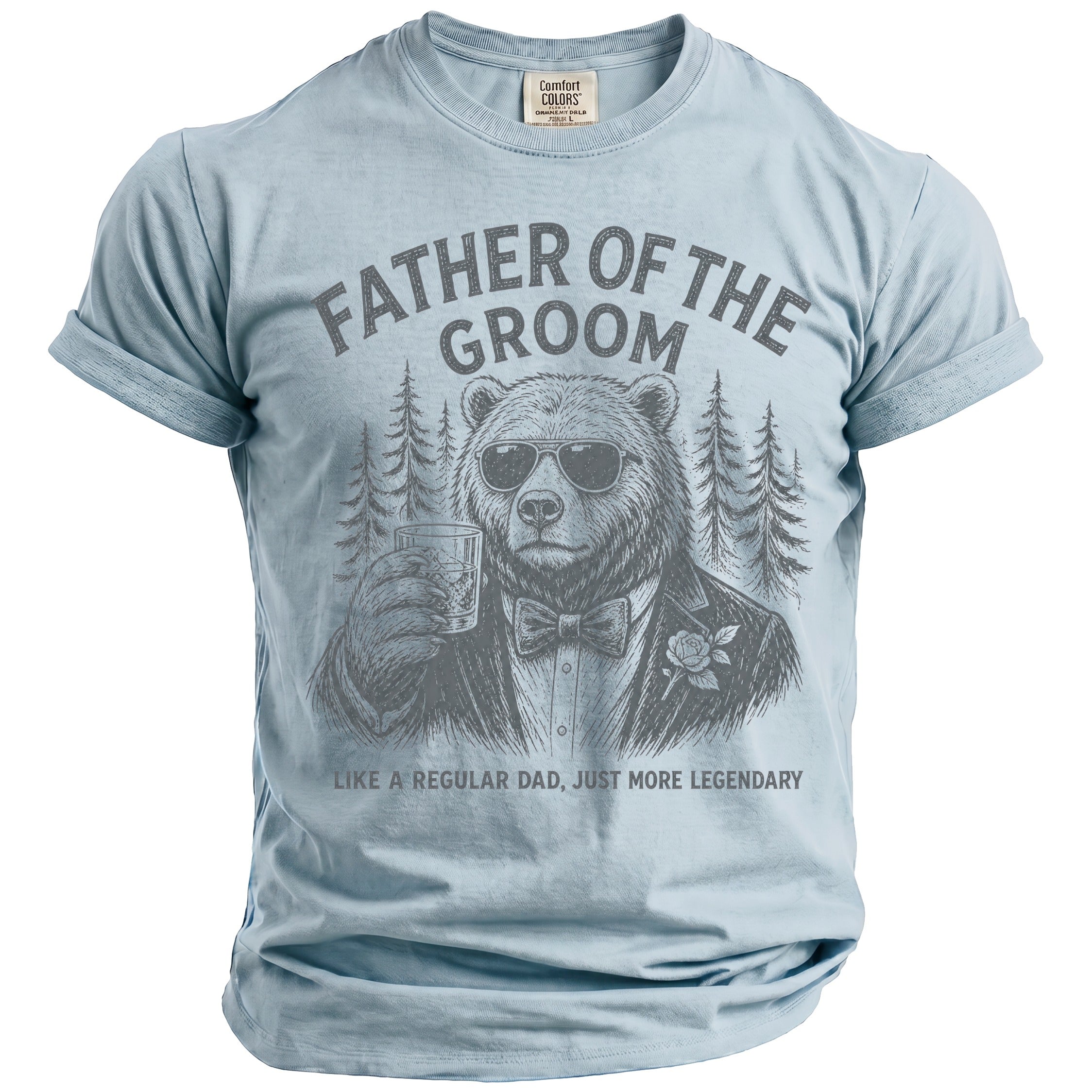 Father Groom Bear T-Shirt - Midnight Gents