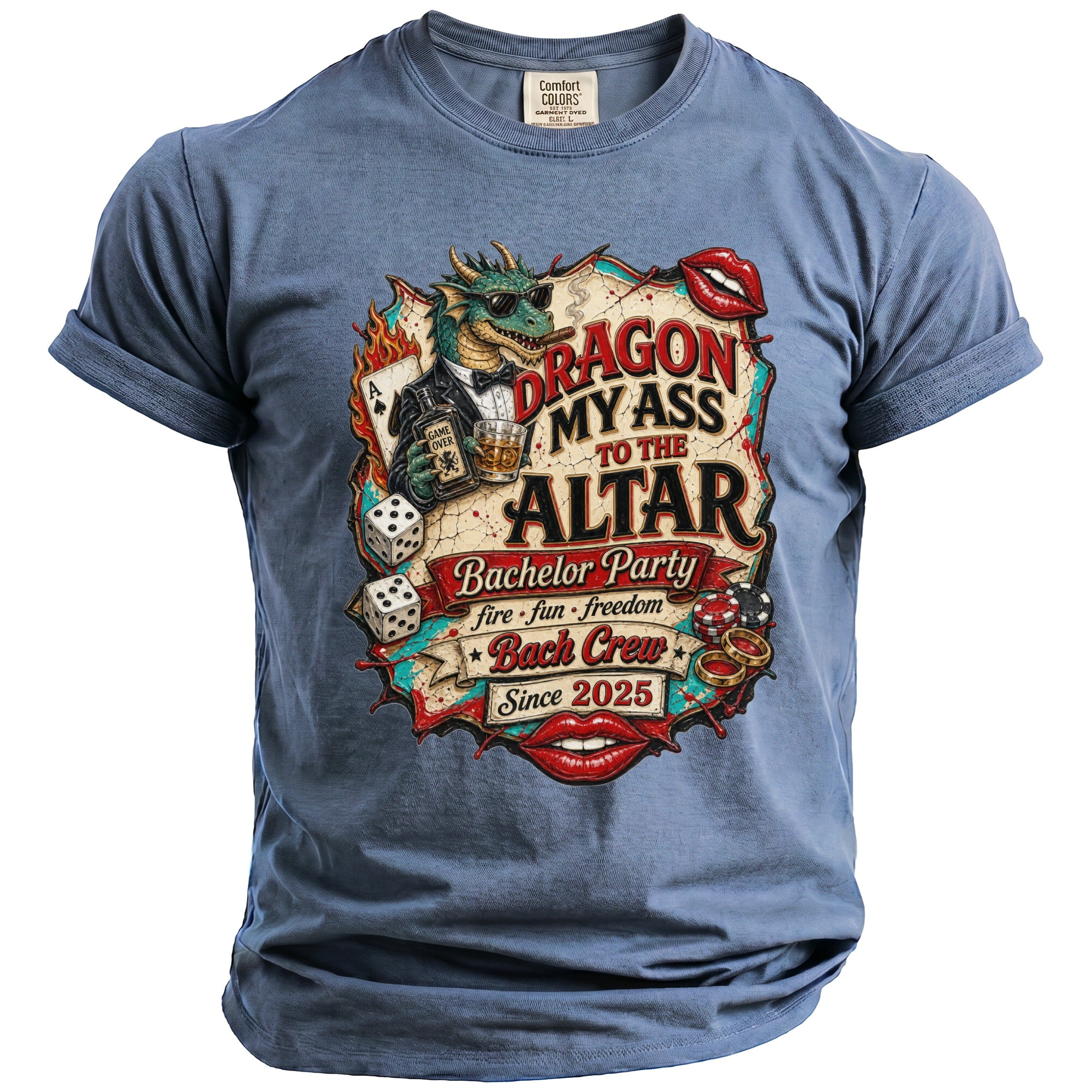 Dragon My Ass Bachelor T-Shirt - Midnight Gents