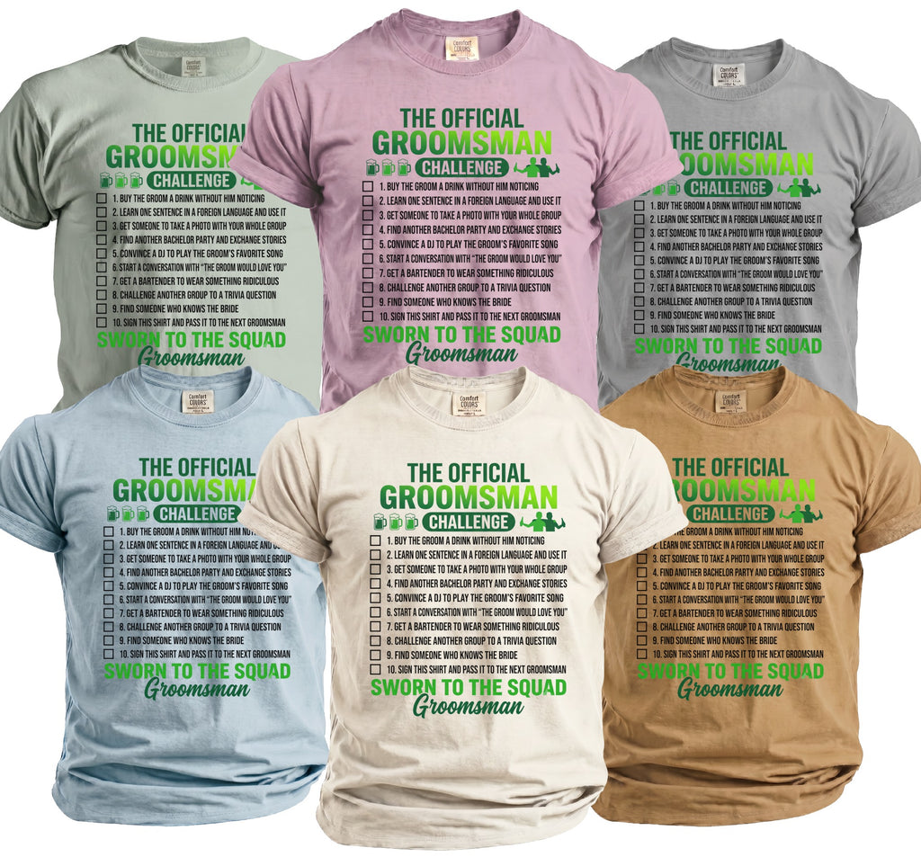 Groomsman Challenge T-Shirt - Midnight Gents