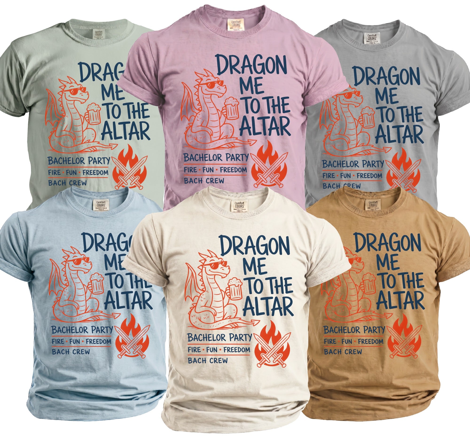 Dragon Altar Bachelor Party T-Shirt - Midnight Gents