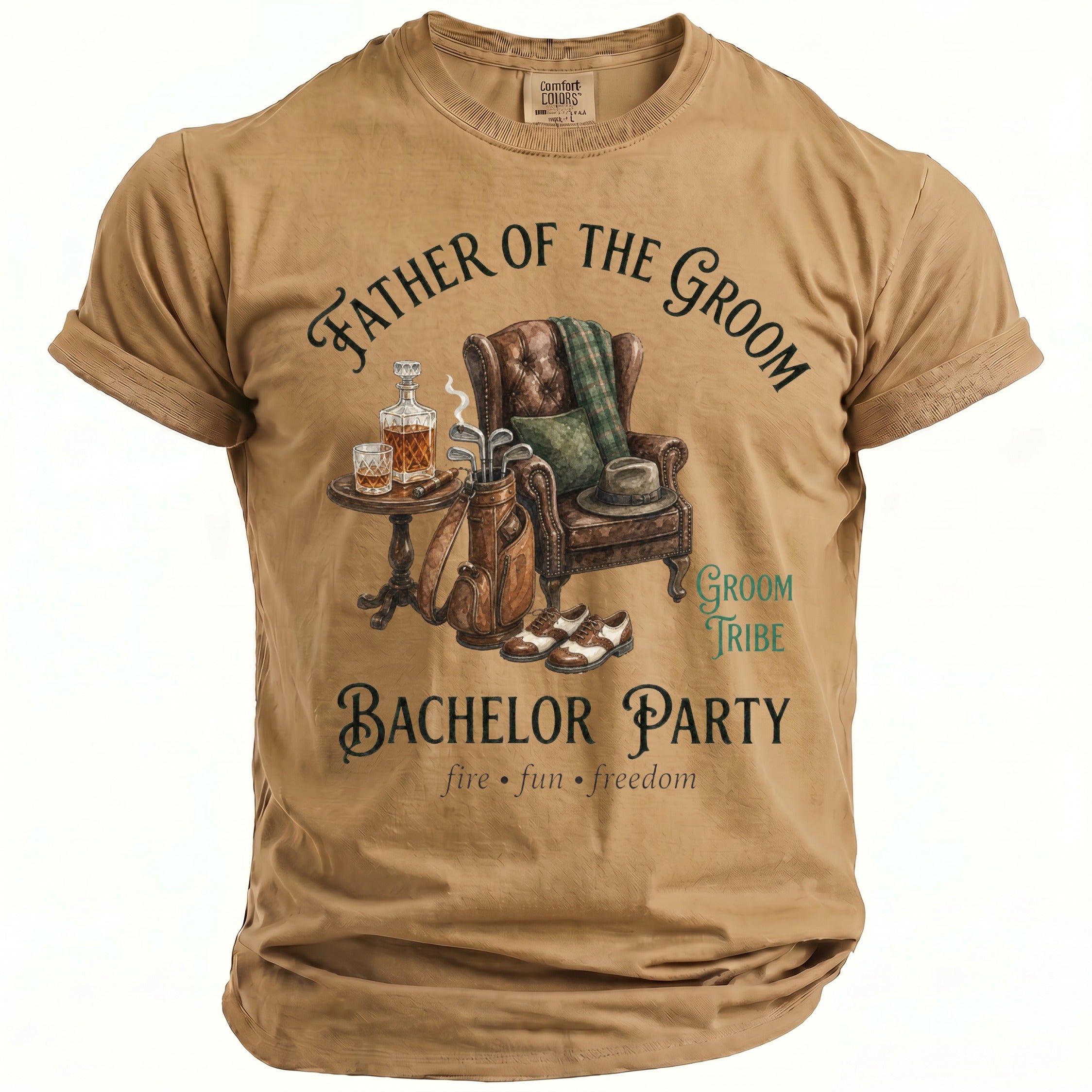 Father Groom Party Te-Shirt - Midnight Gents