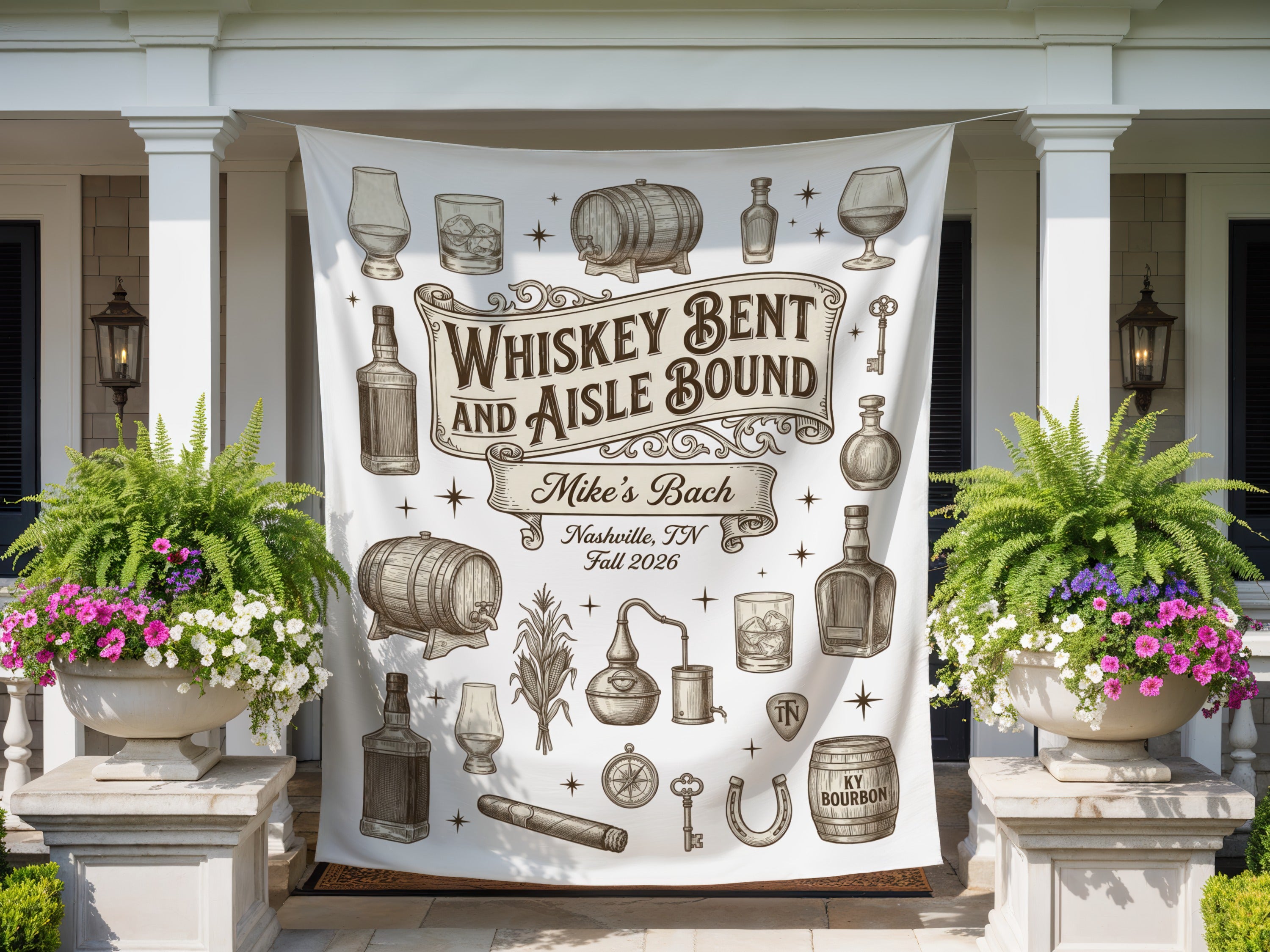 Whiskey Bent Aisle Bound Tapestries - Midnight Gents