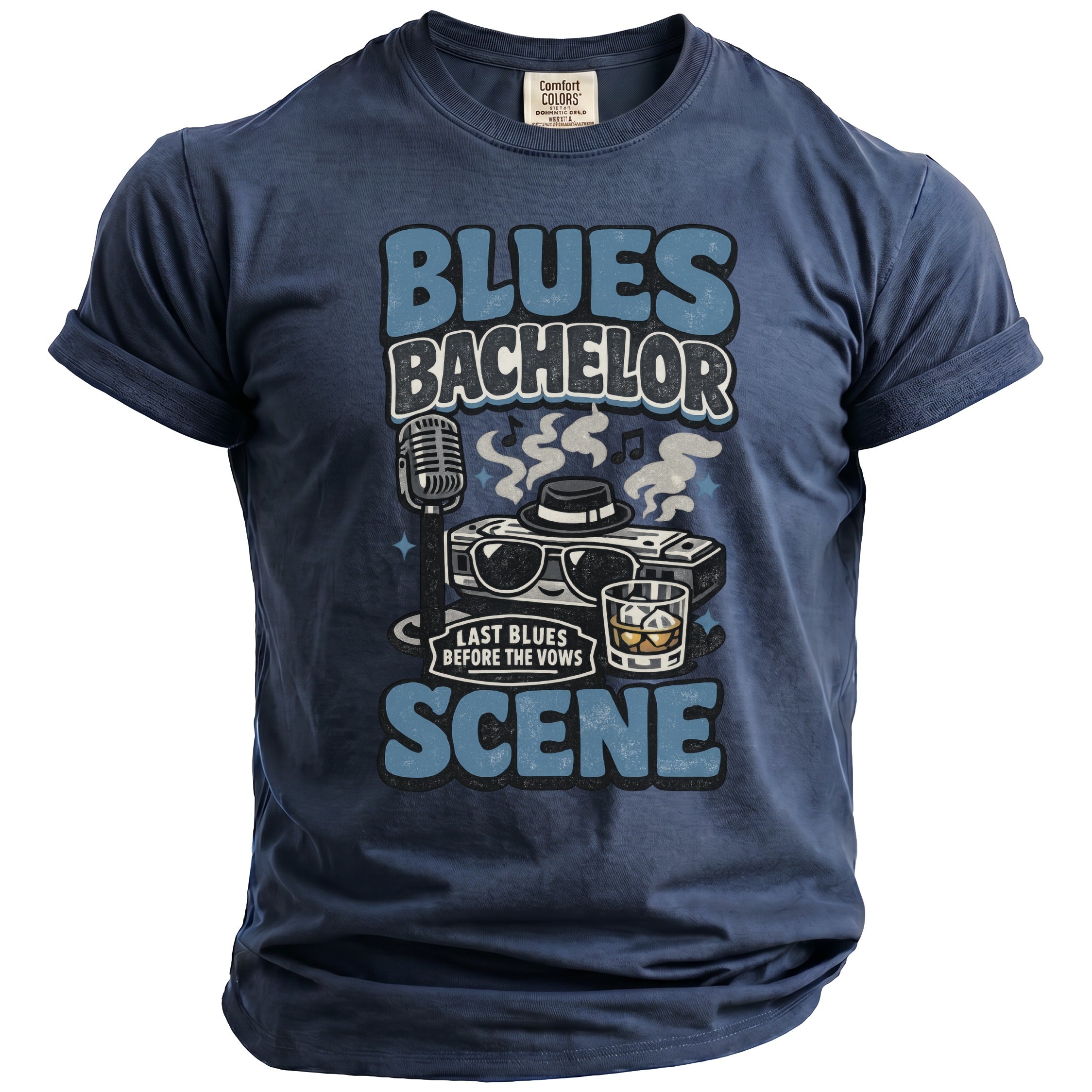 Blues Bachelor T-Shirt - Midnight Gents