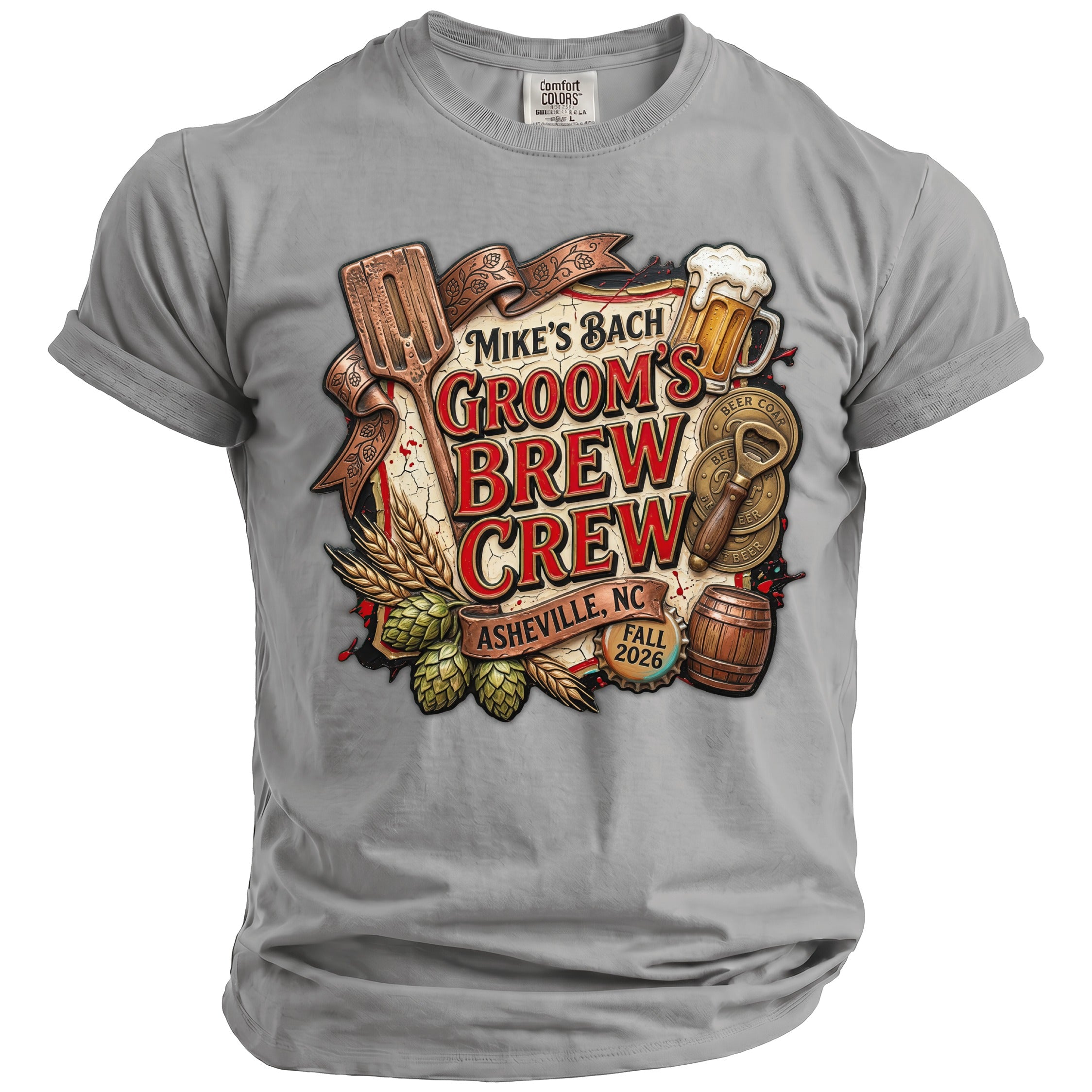 Groom's Brew Crew T-Shirt - Midnight Gents