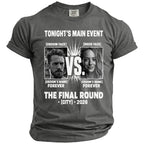 T-shirt with "Tonight's Main Event" and bride/groom portraits.