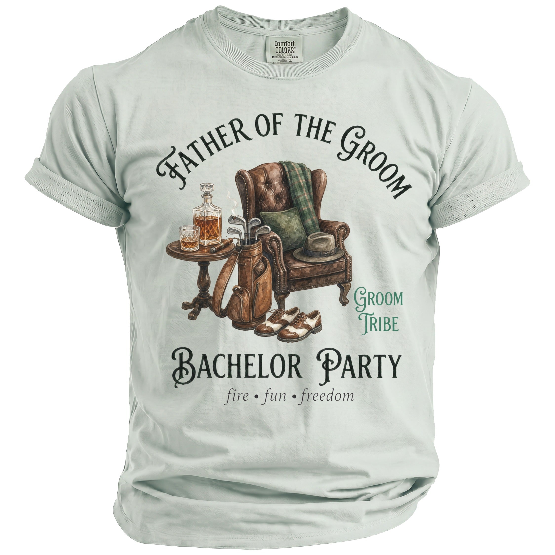 Father Groom Party Te-Shirt - Midnight Gents