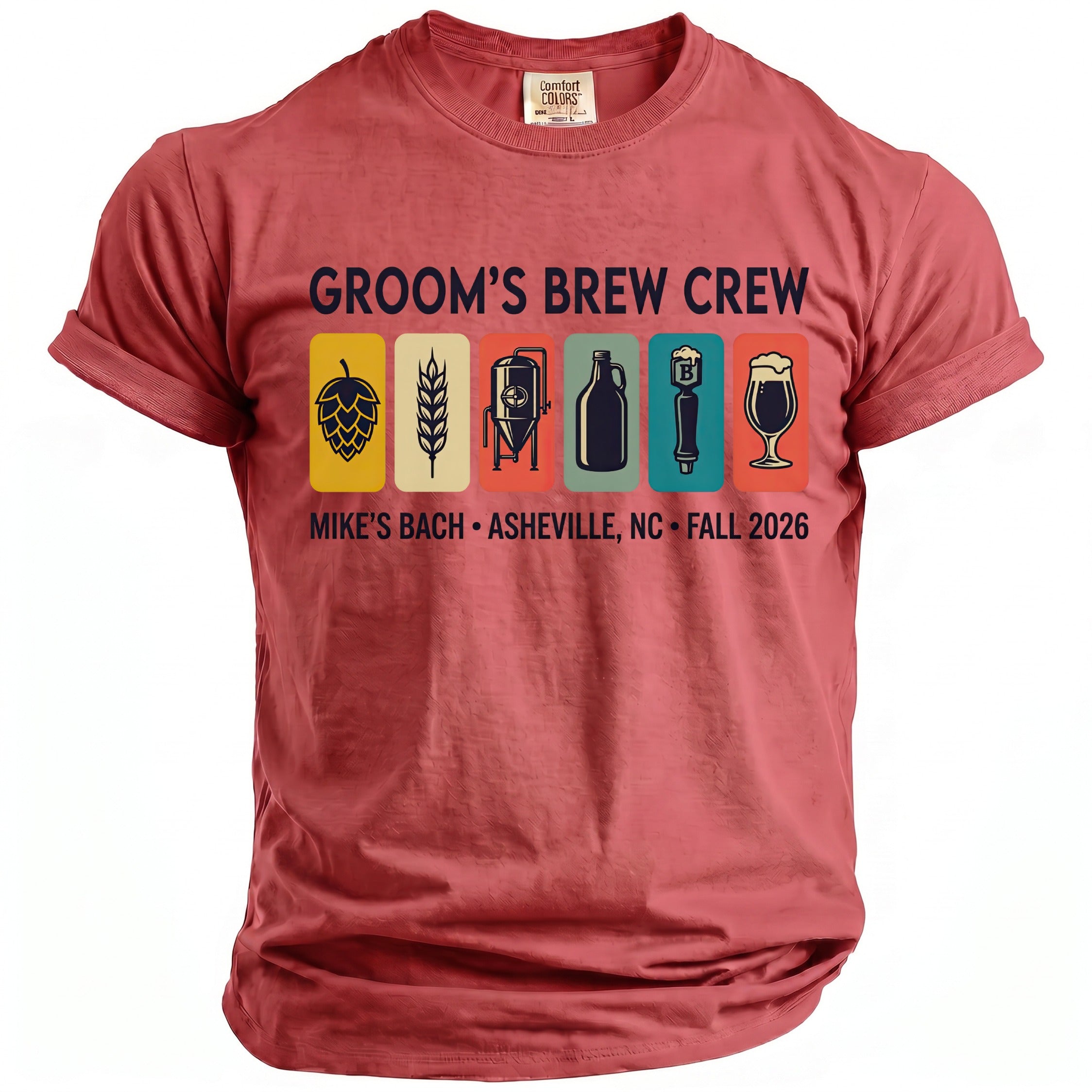 Groom's Brew Crew T-Shirt - Midnight Gents