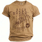 Tan t-shirt with "Bach Rodeo Party Miami, FL Kenneth Est. 2026" graphic.