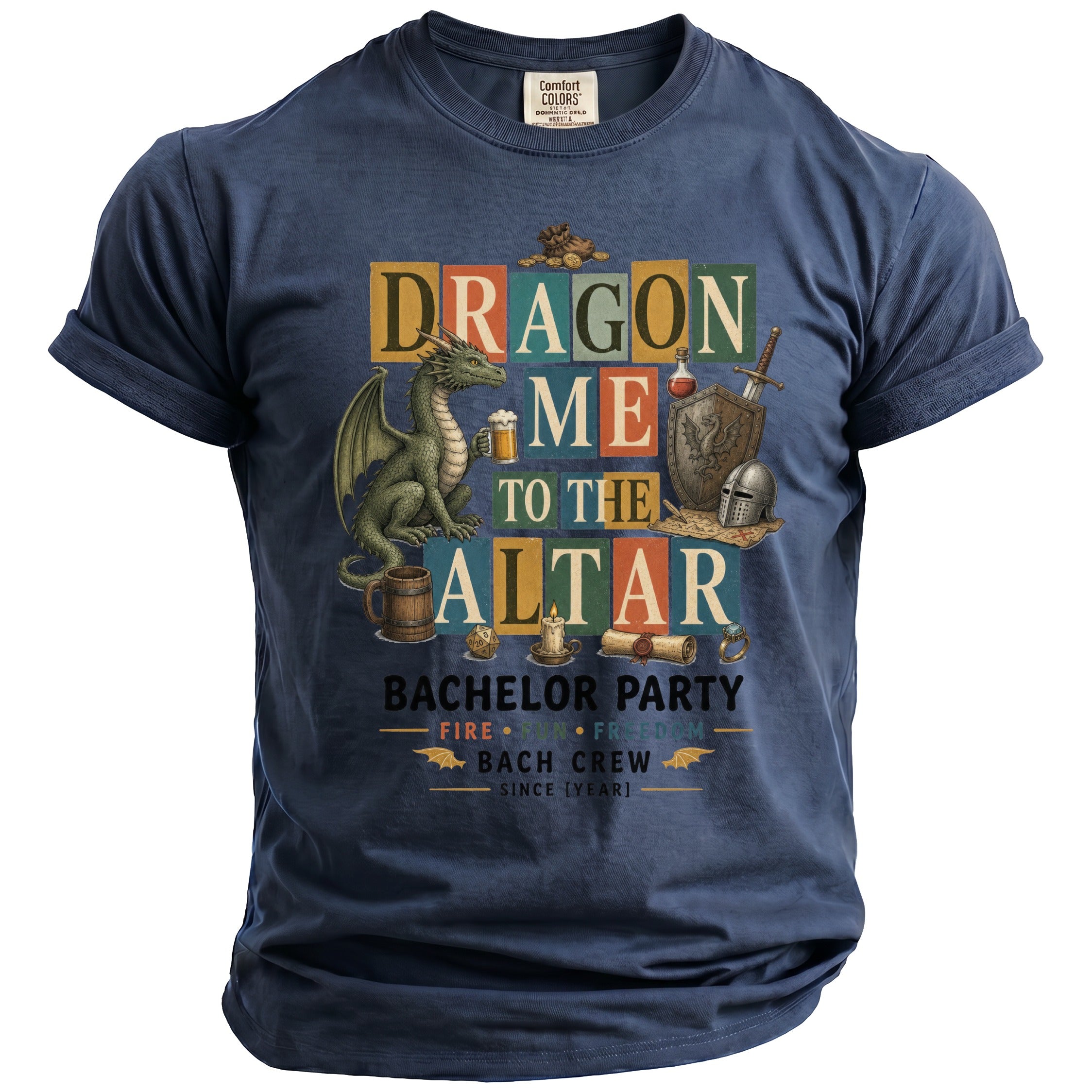 Dragon Altar Bachelor Party Tee - Midnight Gents