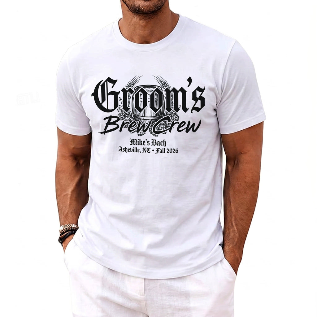 Groom's Brew Crew T-Shirt - Midnight Gents