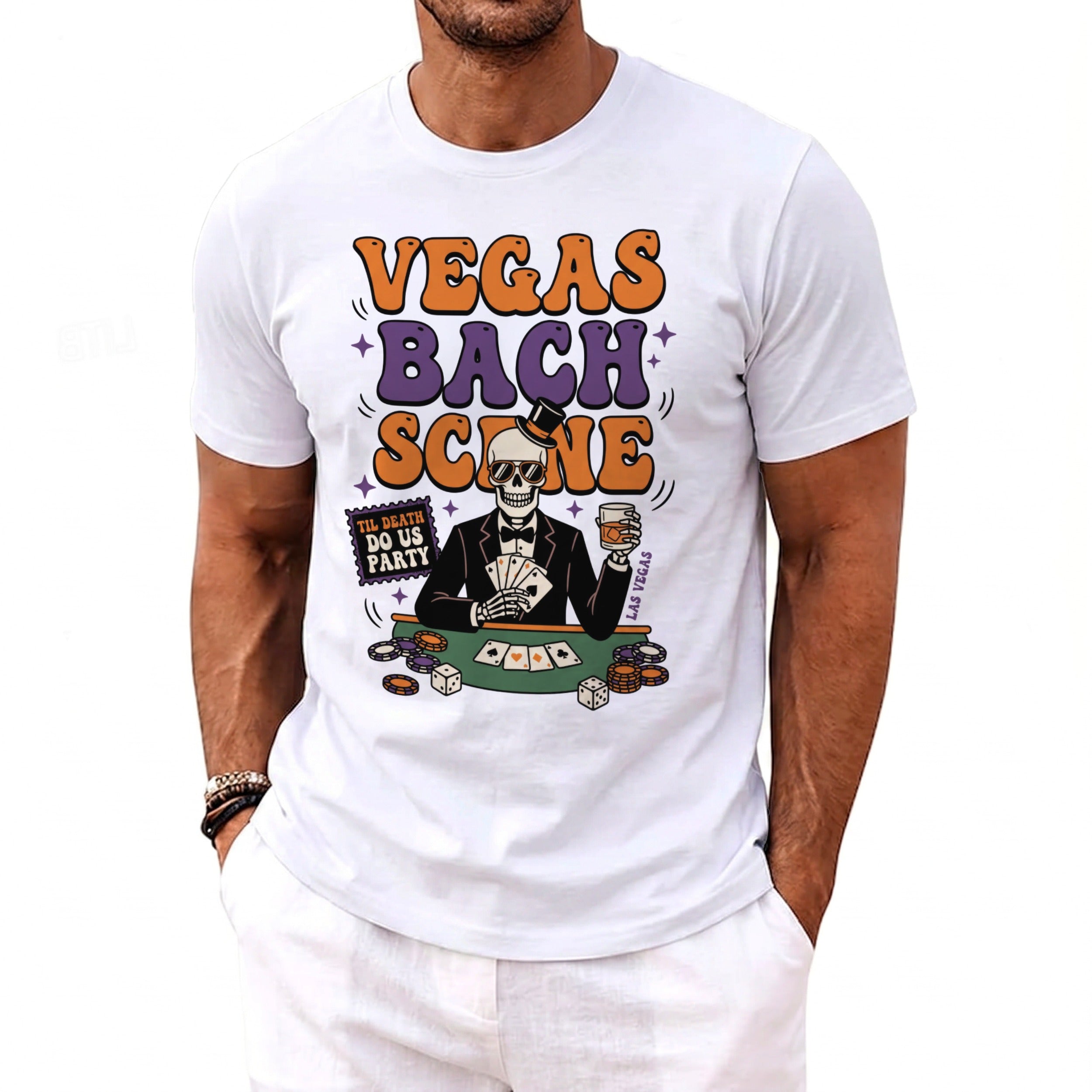 Vegas Bachelor Scene T-Shirt - Midnight Gents