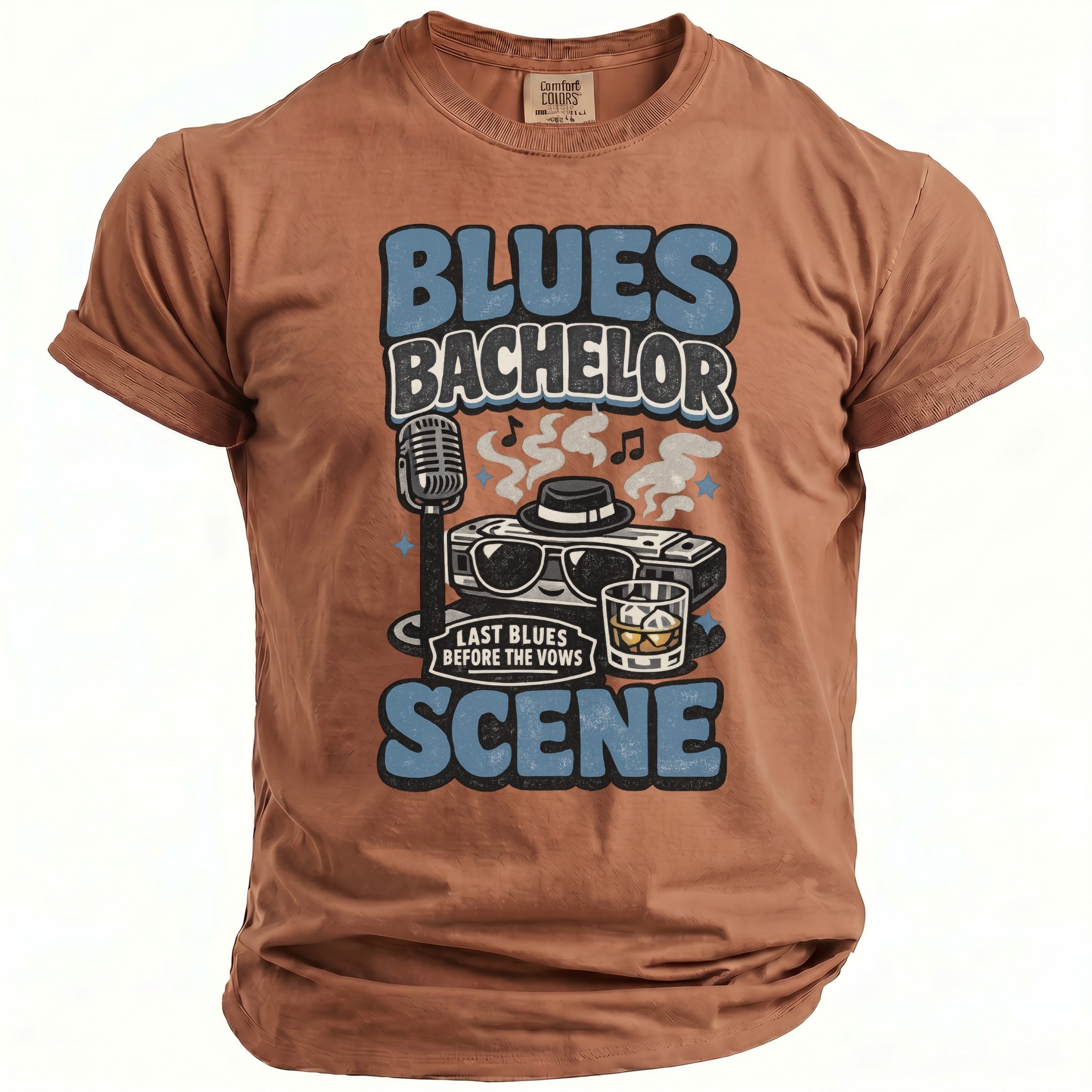 Blues Bachelor T-Shirt - Midnight Gents