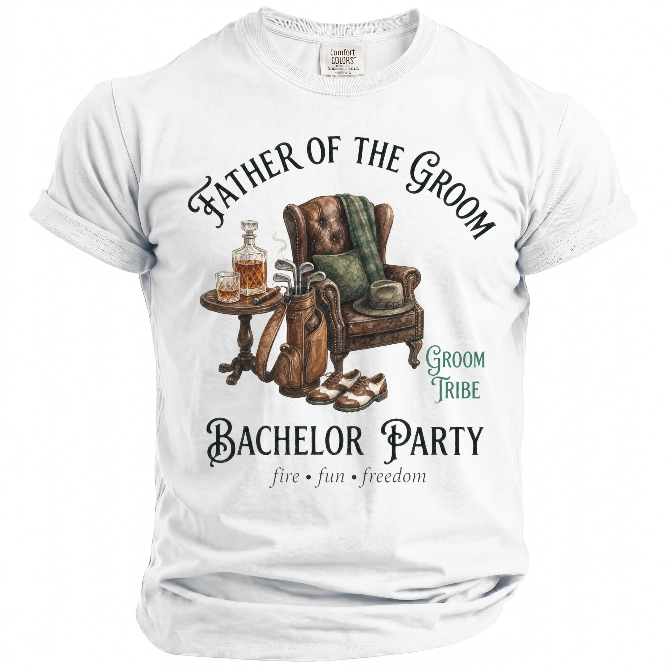 Father Groom Party Te-Shirt - Midnight Gents