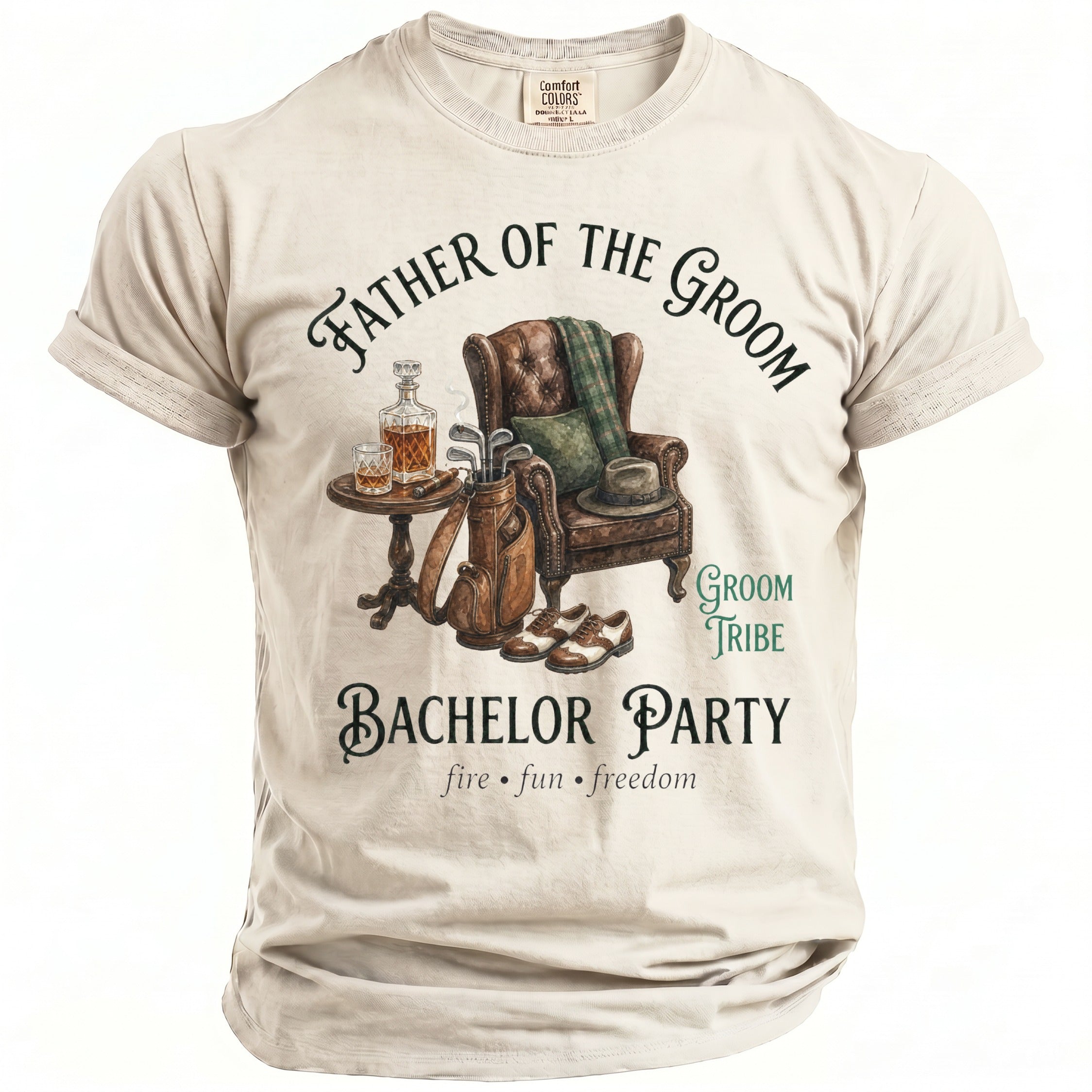 Father Groom Party Te-Shirt - Midnight Gents