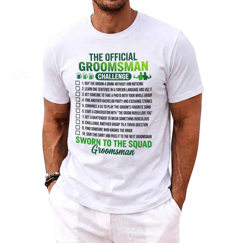 Groomsman Challenge T-Shirt - Midnight Gents