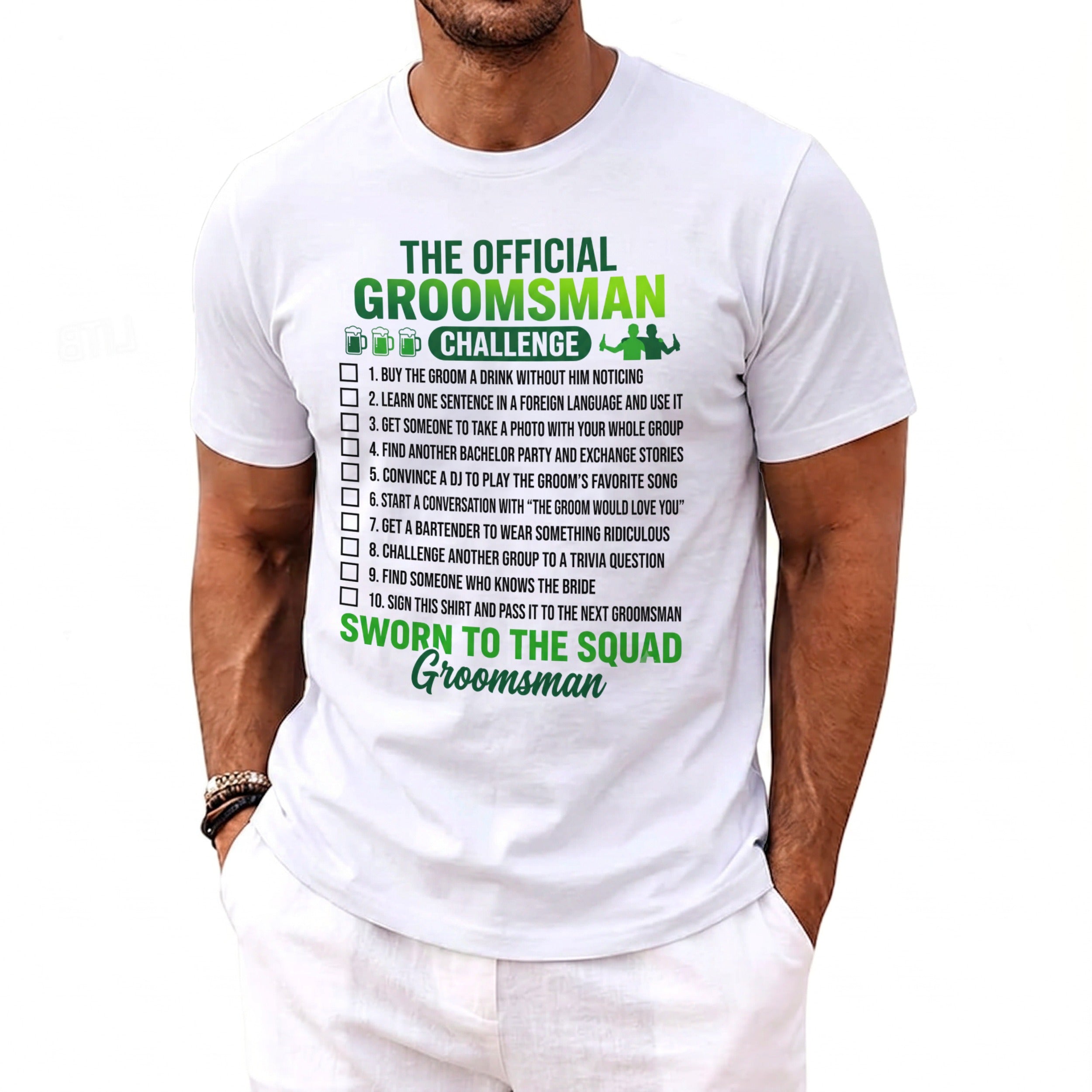 Groomsman Challenge T-Shirt - Midnight Gents