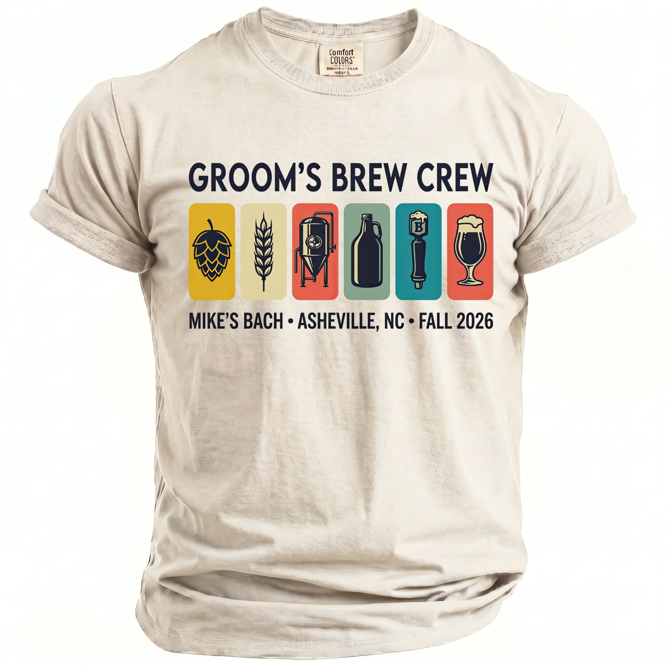 Groom's Brew Crew T-Shirt - Midnight Gents