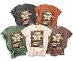 Five t-shirts in different colors featuring a "Wildcard of the Groom" design with a dragon skull and dice.