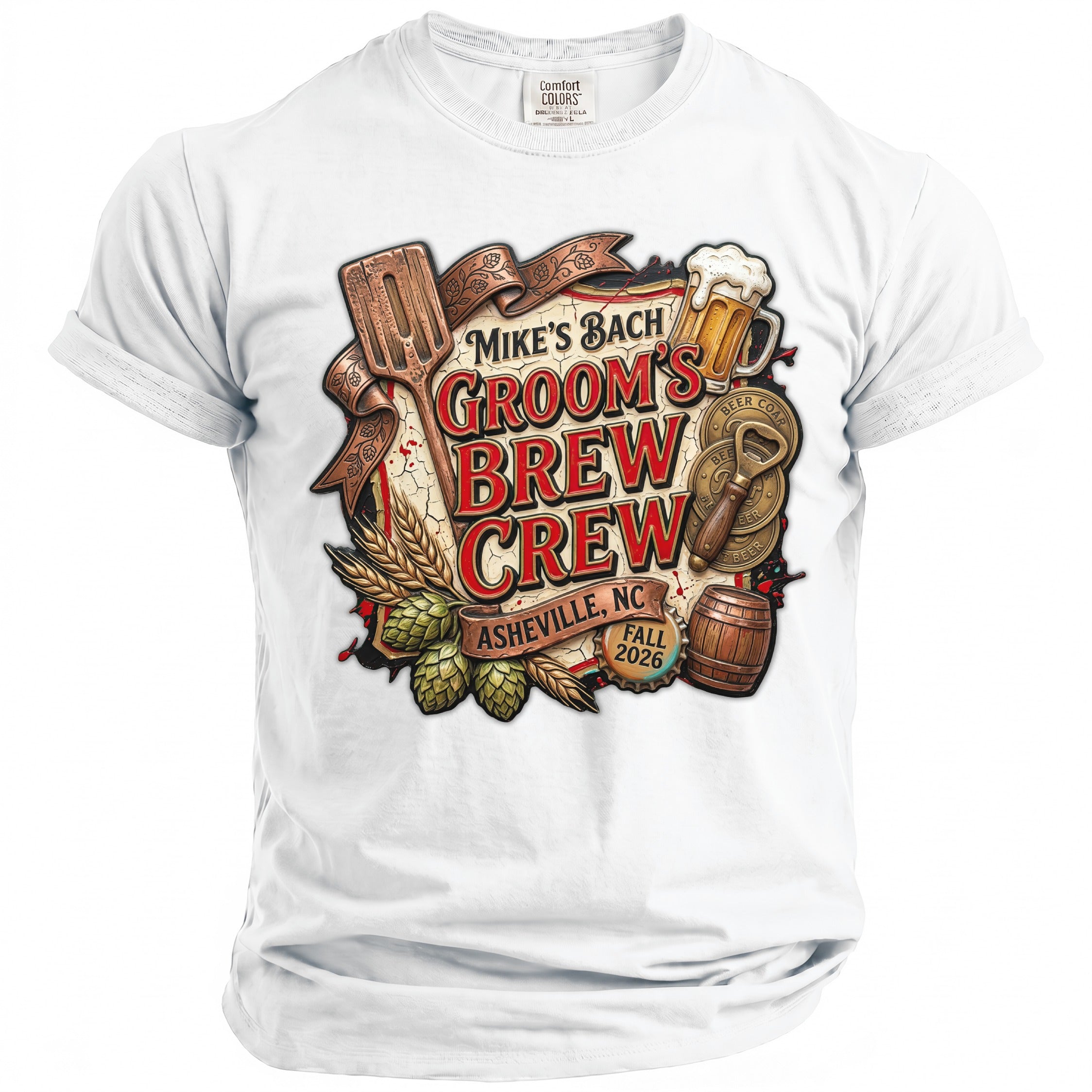 Groom's Brew Crew T-Shirt - Midnight Gents