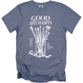 T-shirt with "Good Art Habits" text, art brushes, and paint tube graphic.