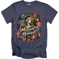 T-shirt with "Museum After Midnight" design featuring art and Parisian elements.