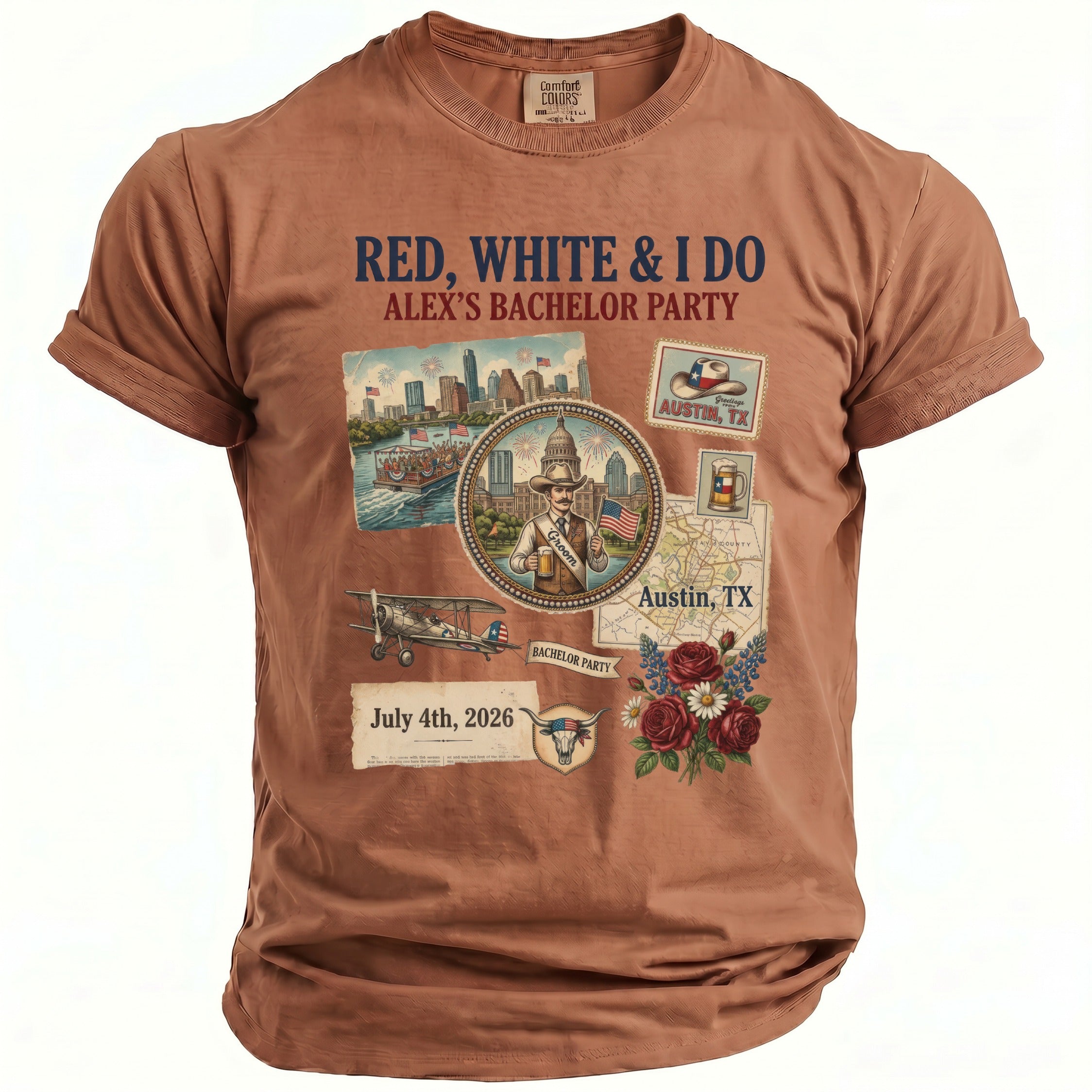 Red, White & I Do Alex's Bachelor Party July 4th, 2026 Austin, Texas.