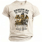 T-shirt with dragon graphic: "Dragon Me To The Altar" Bachelor Party Bach Crew.