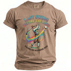 T-shirt graphic of golfer with text "Last Swing Before The Ring" and "Bachelor Weekend 2026".