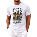 White t-shirt with "Dragon Me to the Altar" and "Bach Crew Since 2025" text and dragon graphic.