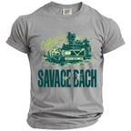 Grey t-shirt with "CHASE'S" and "SAVAGE BACH" text and a disco ball graphic.