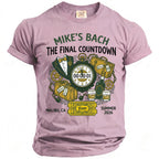 Mike's Bach the Final Countdown t-shirt with bachelor party elements.