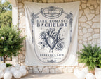 Dark Romance Bachelor 2026 banner with heart, dagger, roses, "Kenneth's Bach" and "New Orleans, LA".