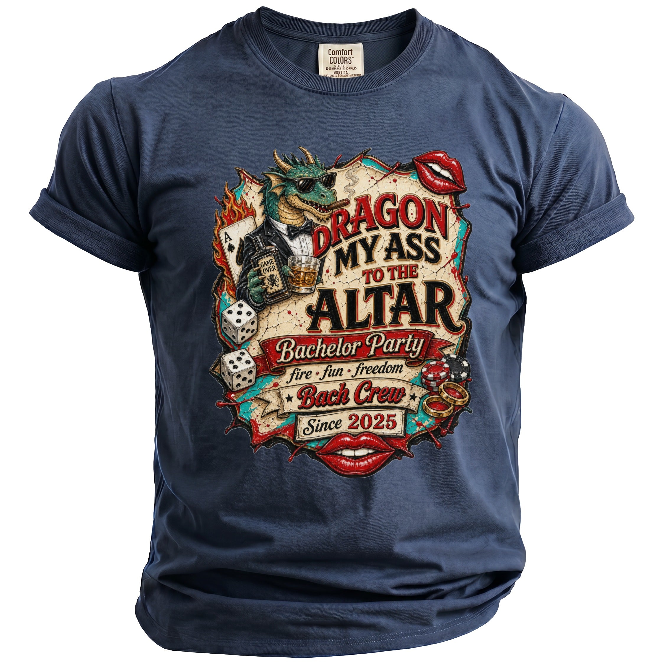 Dragon My Ass Bachelor T-Shirt - Midnight Gents