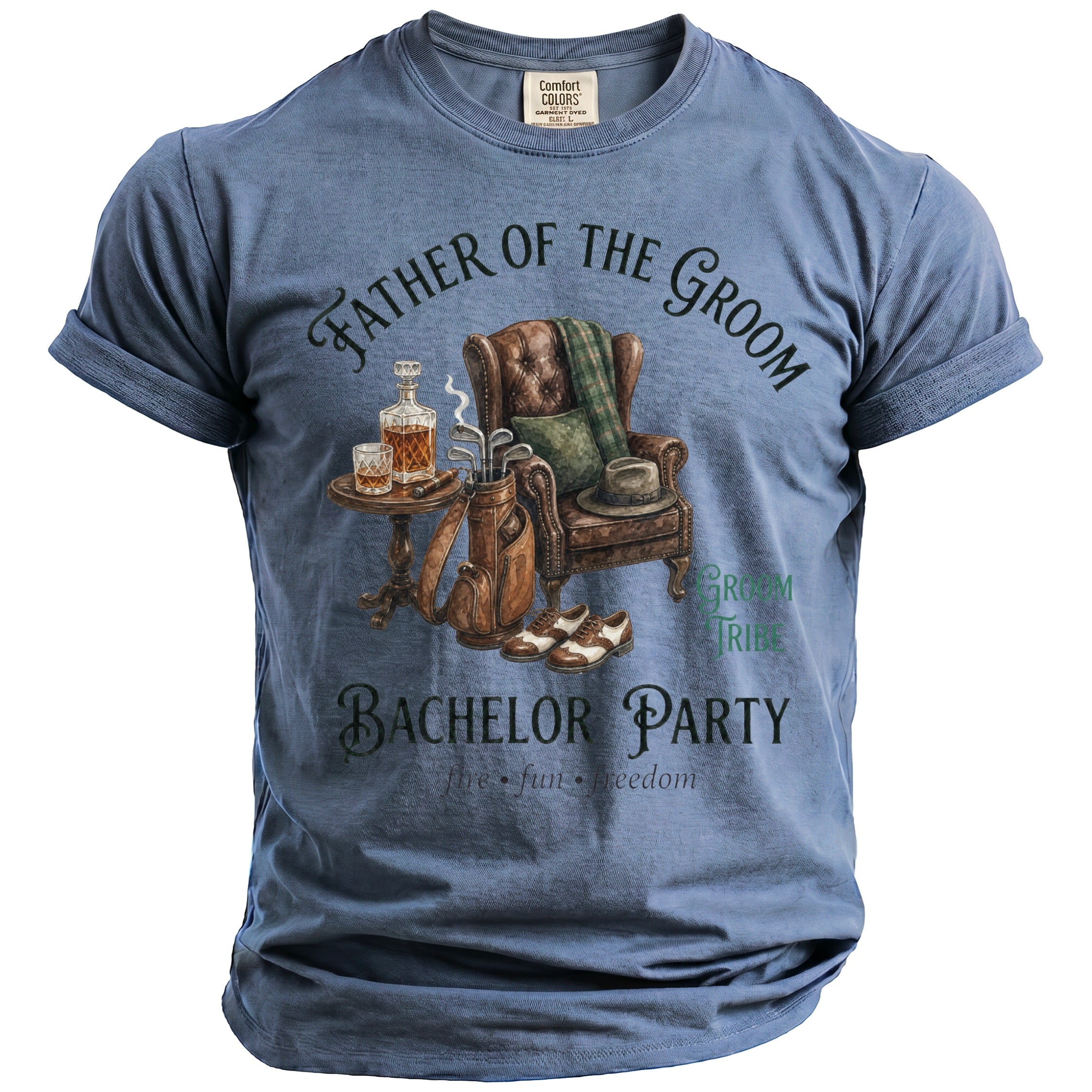 Father Groom Party Te-Shirt - Midnight Gents