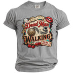 Grey t-shirt with "Mike's Bach Dead Man Walking" print, Malibu, CA Summer 2026.