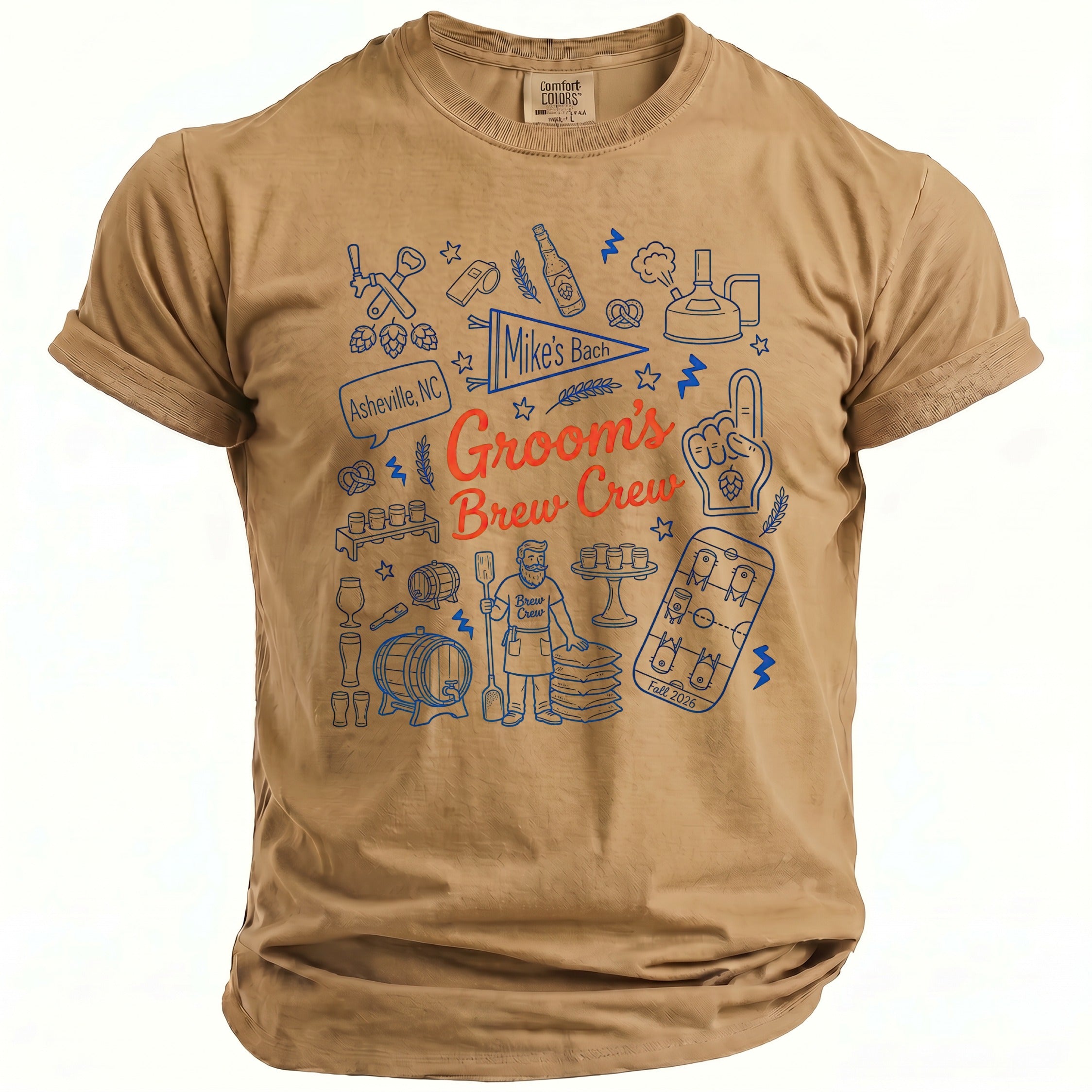 Groom's Brew Crew Bachelor T-Shirt - Midnight Gents