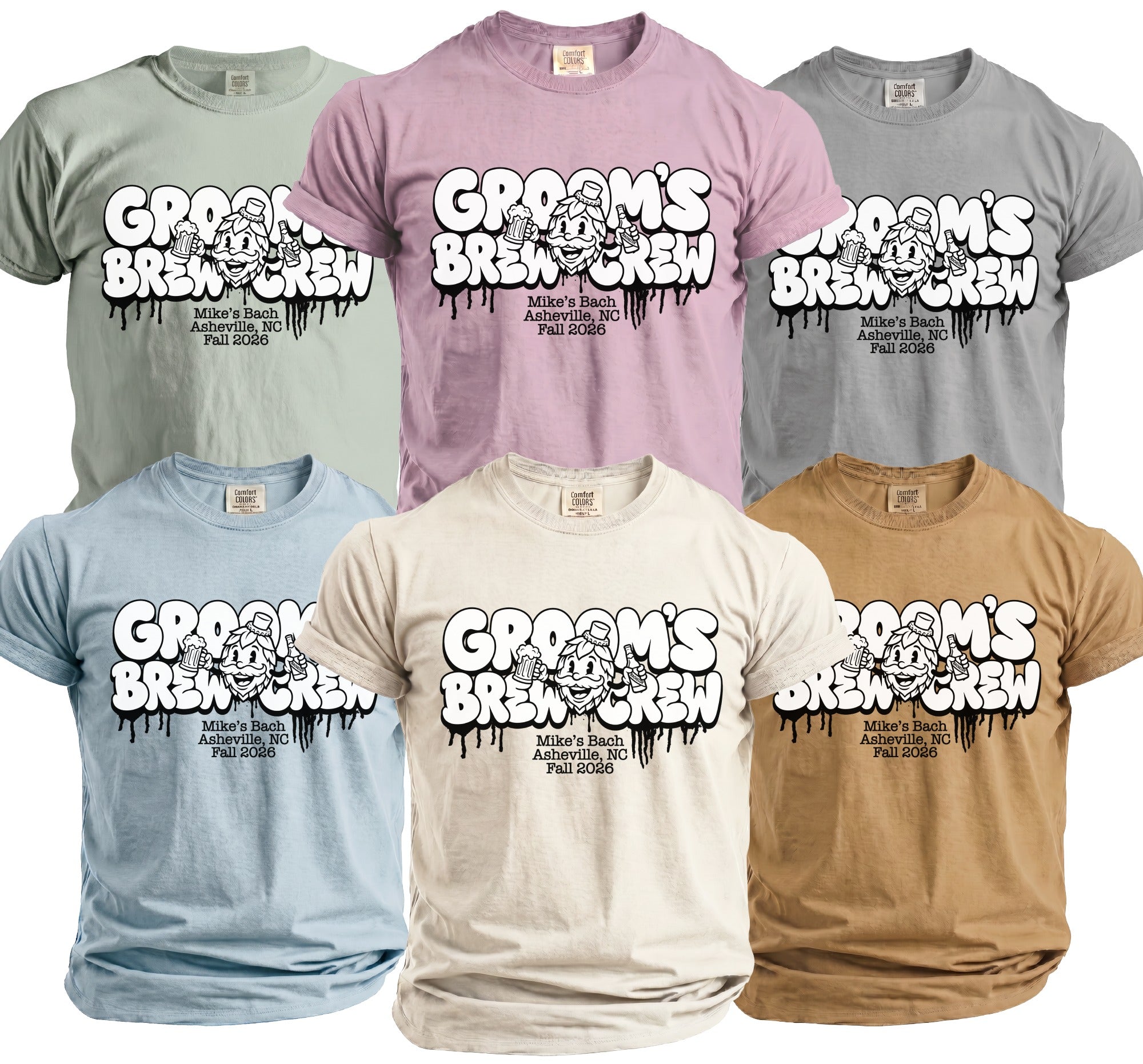 Groom's Brew Crew Party T-Shirt - Midnight Gents