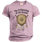 Fellowship of the Groom t-shirt with crest and text "Kenneth's Bach".