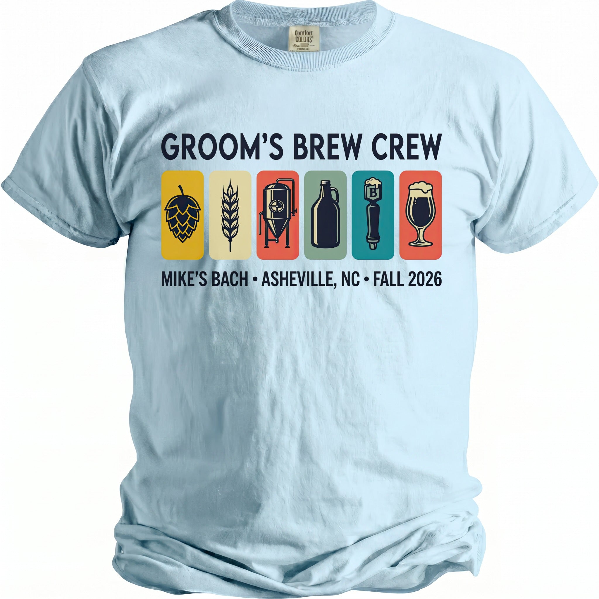 Groom's Brew Crew T-Shirt - Midnight Gents