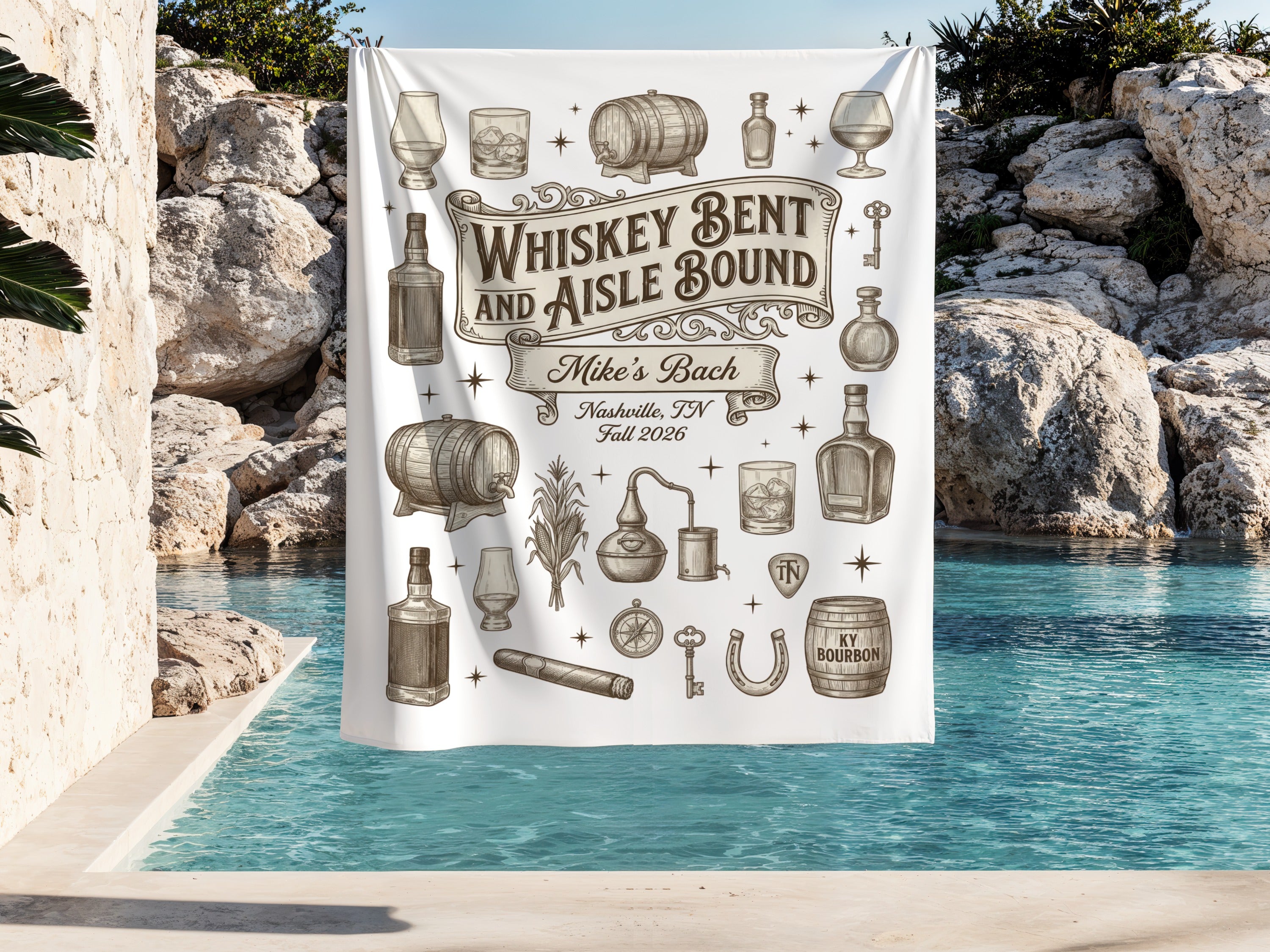 Whiskey Bent Aisle Bound Tapestries - Midnight Gents