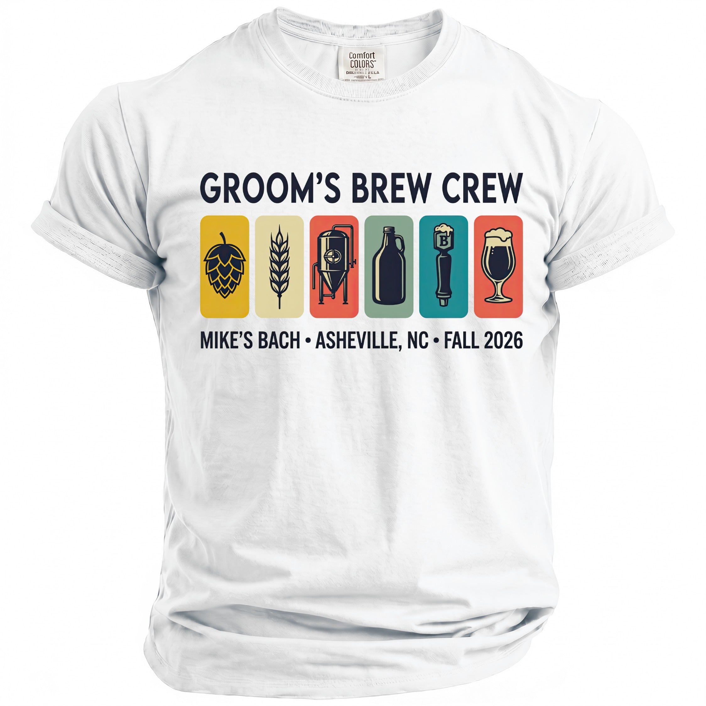 Groom's Brew Crew T-Shirt - Midnight Gents