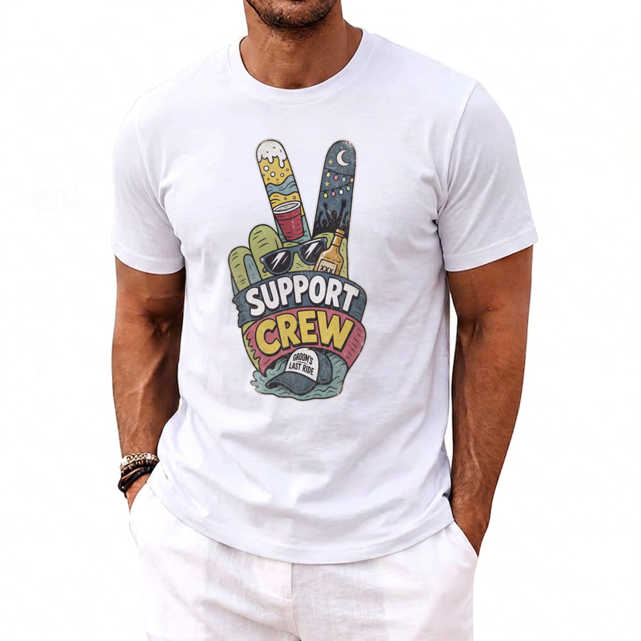 Support Crew Bachelor T-Shirt - Midnight Gents