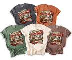Five t-shirts in different colors feature "Mike's Bach Dead Man Walking" graphic.